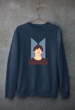 Load image into Gallery viewer, V-BTS(K-Pop) Unisex Sweatshirt for Men/Women-S(40 Inches)-Navy Blue-Ektarfa.online

