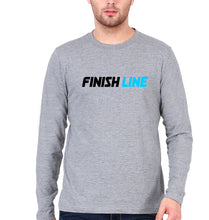 Load image into Gallery viewer, Finish Line Full Sleeves T-Shirt for Men-S(38 Inches)-Grey Melange-Ektarfa.online
