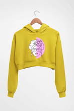 Load image into Gallery viewer, Frida Kahlo Crop HOODIE FOR WOMEN-Mustard Yellow-Ektarfa.online
