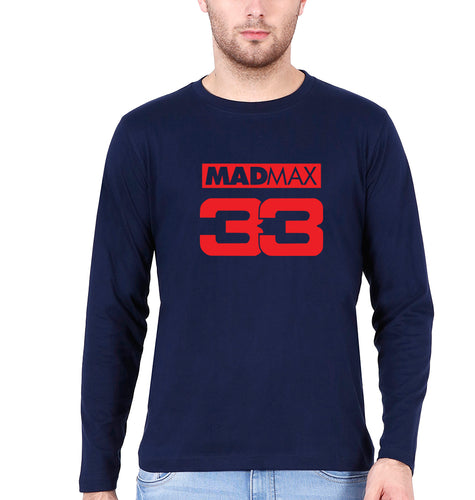 Max Verstappen Full Sleeves T-Shirt for Men-S(38 Inches)-Navy Blue-Ektarfa.online