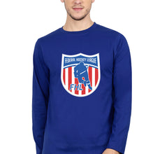 Load image into Gallery viewer, Federal Hockey League Full Sleeves T-Shirt for Men-Royal Blue-Ektarfa.online
