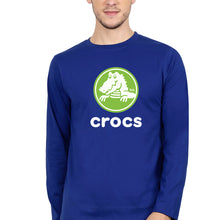 Load image into Gallery viewer, Crocs Full Sleeves T-Shirt for Men-S(38 Inches)-Royal Blue-Ektarfa.online
