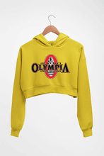 Load image into Gallery viewer, Olympia weekend Crop HOODIE FOR WOMEN-Mustard Yellow-Ektarfa.online
