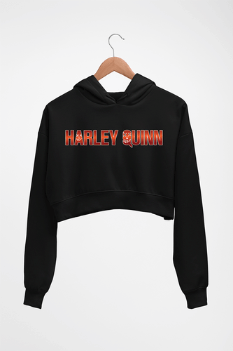 Harley Quinn Crop HOODIE FOR WOMEN-Black-Ektarfa.online