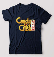 Load image into Gallery viewer, Candy Crush T-Shirt for Men-S(38 Inches)-Navy Blue-Ektarfa.online
