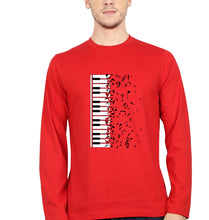 Load image into Gallery viewer, Piano Full Sleeves T-Shirt for Men-red-Ektarfa.online
