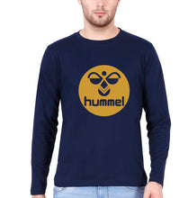 Load image into Gallery viewer, Hummel Full Sleeves T-Shirt for Men-S(38 Inches)-Navy Blue-Ektarfa.online
