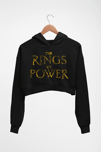 The Rings of Power Crop HOODIE FOR WOMEN-Black-Ektarfa.online