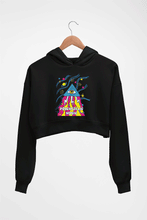 Load image into Gallery viewer, Psychedelic Music Crop HOODIE FOR WOMEN-Black-Ektarfa.online
