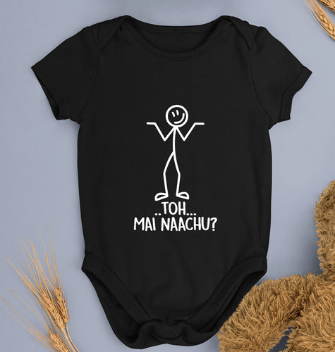 Nachu Funny Kids Romper For Baby Boy/Girl-0-5 Months(18 Inches)-Black-Ektarfa.online