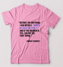 Load image into Gallery viewer, Dwight Schrute T-Shirt for Men-Light Baby Pink-Ektarfa.online
