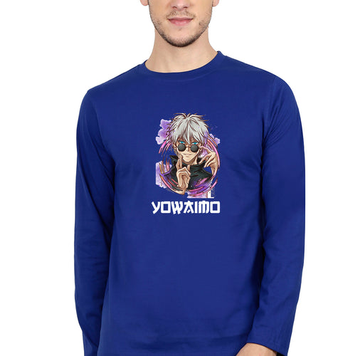 Yowaimo Full Sleeves T-Shirt for Men-Royal Blue-Ektarfa.online