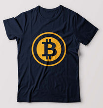 Load image into Gallery viewer, Cryptocurrency Bitcoin T-Shirt for Men-Navy Blue-Ektarfa.online
