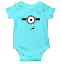 Load image into Gallery viewer, Minion Smile Kids Romper For Baby Boy/Girl-0-5 Months(18 Inches)-Sky Blue-Ektarfa.online
