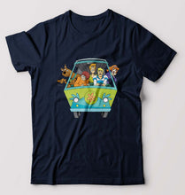 Load image into Gallery viewer, Scooby Doo T-Shirt for Men-S(38 Inches)-Navy Blue-Ektarfa.online
