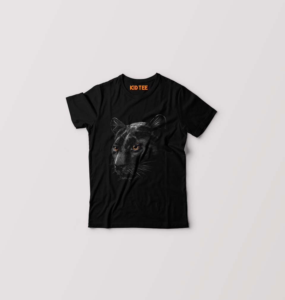 Black Panther Kids T-Shirt for Boy/Girl-Black-Ektarfa.online