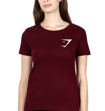 Load image into Gallery viewer, Gymshark T-Shirt for Women-XS(32 Inches)-Maroon-Ektarfa.online
