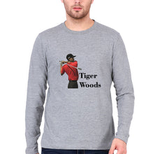 Load image into Gallery viewer, Tiger Woods Full Sleeves T-Shirt for Men-Grey Melange-Ektarfa.online
