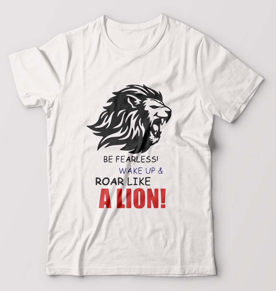 Lion T-Shirt for Men-White-Ektarfa.online