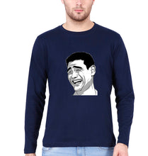 Load image into Gallery viewer, Yao Ming Face(Bitch Please) Full Sleeves T-Shirt for Men-Navy Blue-Ektarfa.online
