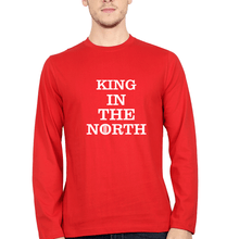 Load image into Gallery viewer, GOT Game Of Thrones King In The North Full Sleeves T-Shirt for Men-Red-Ektarfa.online
