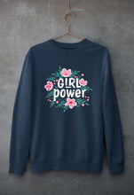 Load image into Gallery viewer, Feminist Girl Power Unisex Sweatshirt for Men/Women-S(40 Inches)-Navy Blue-Ektarfa.online
