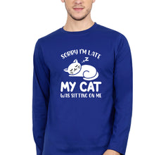 Load image into Gallery viewer, Cat Full Sleeves T-Shirt for Men-Royal Blue-Ektarfa.online

