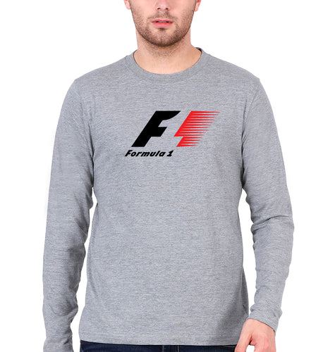 Formula 1(f1) Full Sleeves T-Shirt for Men-Grey Melange-Ektarfa.online