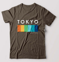 Load image into Gallery viewer, Tokyo Japan T-Shirt for Men-S(38 Inches)-Olive Green-Ektarfa.online
