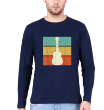 Load image into Gallery viewer, Guitar Full Sleeves T-Shirt for Men-Navy blue-Ektarfa.online
