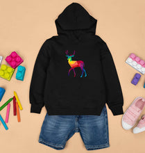 Load image into Gallery viewer, POLYGONAL DEER Kids Hoodie for Boy/Girl-0-1 Year(22 Inches)-Black-Ektarfa.online
