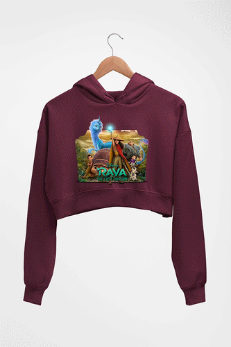 Raya Crop HOODIE FOR WOMEN-Maroon-Ektarfa.online
