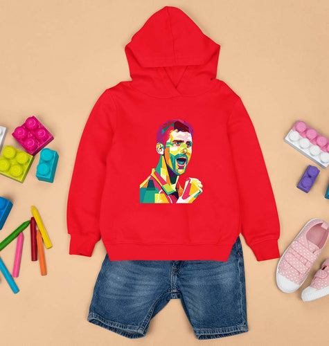 Novak Djokovic Tennis Kids Hoodie for Boy/Girl-RED-Ektarfa.online