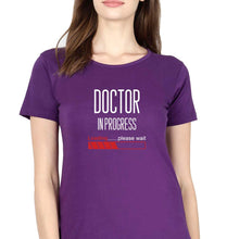 Load image into Gallery viewer, Doctor in progress T-Shirt for Women-XS(32 Inches)-Purple-Ektarfa.online
