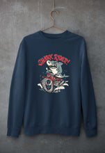 Load image into Gallery viewer, Shark Rider Unisex Sweatshirt for Men/Women-S(40 Inches)-Navy Blue-Ektarfa.online
