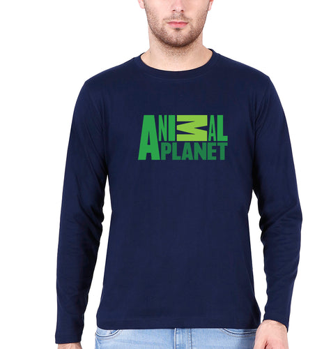 Animal Planet Full Sleeves T-Shirt for Men-Navy Blue-Ektarfa.online