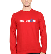 Load image into Gallery viewer, MS Dhoni Cricket Full Sleeves T-Shirt for Men-Red-Ektarfa.online
