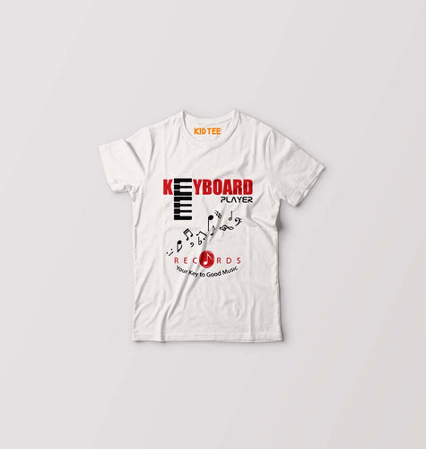 Piano Keyboard Kids T-Shirt for Boy/Girl-White-Ektarfa.online