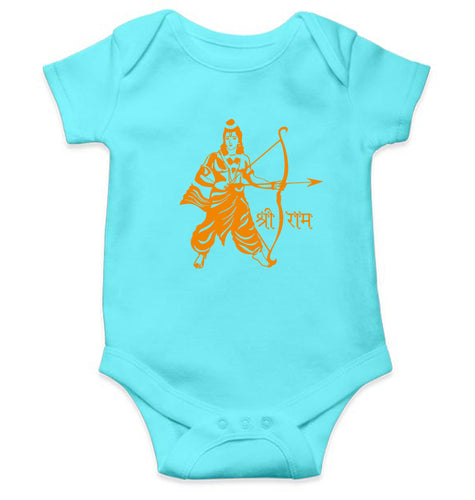 RAMJI Shree Ram Kids Romper Kids Romper For Baby Boy/Girl-0-5 Months(18 Inches)-Sky Blue-Ektarfa.online