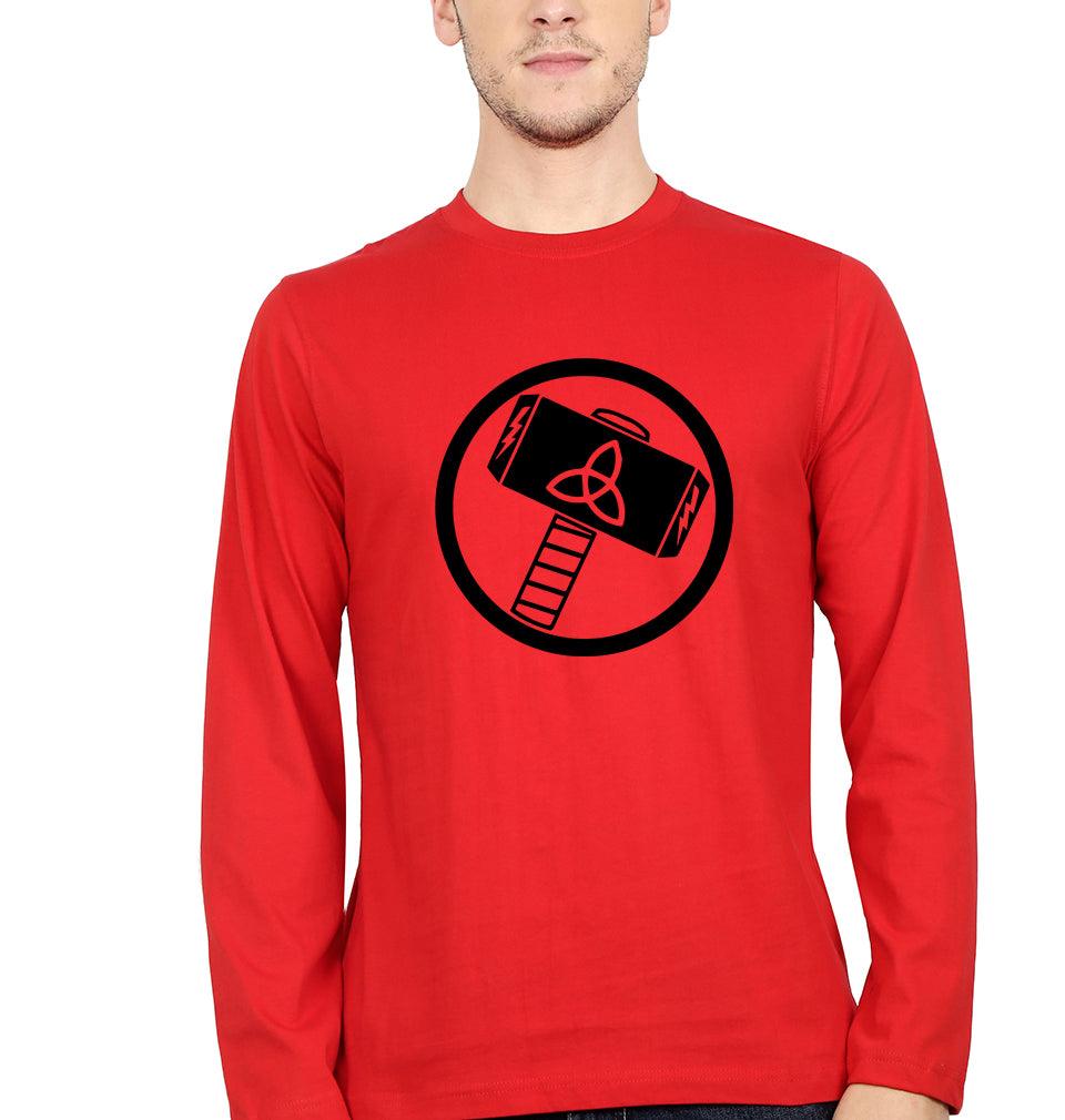 Thor Superhero Full Sleeves T-Shirt for Men-Red-Ektarfa.online