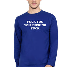 Load image into Gallery viewer, Funny Fuck Full Sleeves T-Shirt for Men-S(38 Inches)-Royal Blue-Ektarfa.online
