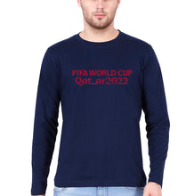 Load image into Gallery viewer, FIFA World Cup Qatar 2022 Full Sleeves T-Shirt for Men-Navy Blue-Ektarfa.online
