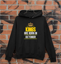 Load image into Gallery viewer, Kings Are Born In October Unisex Hoodie for Men/Women-S(40 Inches)-Black-Ektarfa.online
