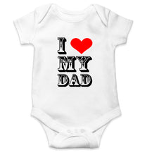 Load image into Gallery viewer, I Love My Dad Kids Romper For Baby Boy/Girl-0-5 Months(18 Inches)-White-Ektarfa.online
