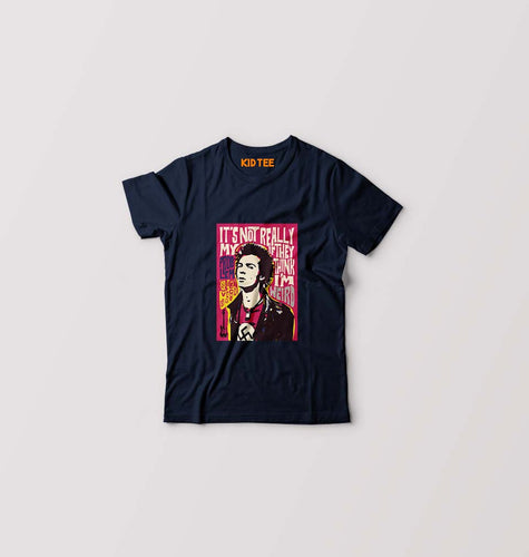 Sid Vicious Kids T-Shirt for Boy/Girl-Navy Blue-Ektarfa.online
