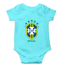 Load image into Gallery viewer, Brazil Football Kids Romper For Baby Boy/Girl-0-5 Months(18 Inches)-Sky Blue-Ektarfa.online
