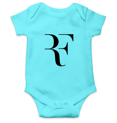 Roger Federer(RF) Kids Romper For Baby Boy/Girl-0-5 Months(18 Inches)-Sky Blue-Ektarfa.online