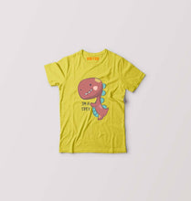Load image into Gallery viewer, Dinosaur TRex Kids T-Shirt for Boy/Girl-0-1 Year(20 Inches)-Yellow-Ektarfa.online
