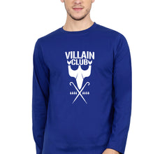 Load image into Gallery viewer, Villain Club Full Sleeves T-Shirt for Men-Royal blue-Ektarfa.online
