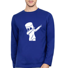 Load image into Gallery viewer, Dab Marshmello Full Sleeves T-Shirt for Men-Royal Blue-Ektarfa.online
